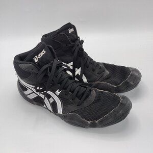 ASICS Snap Down Wrestling Boxing Shoes 1081A058 Men’s Size 9.5 Black High Top